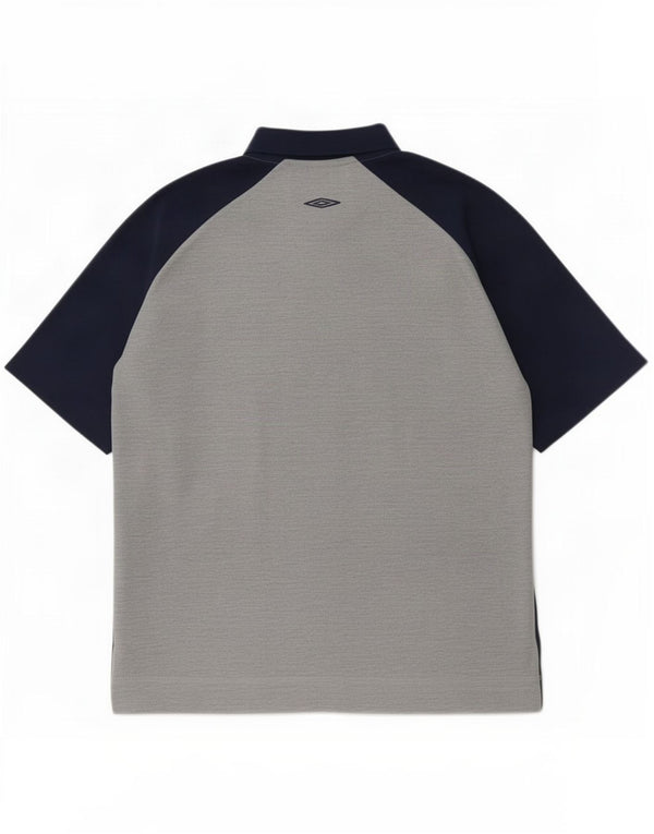 Polo da uomo Umbro UK 41/43 Large Grigio Colourblock Poliestere