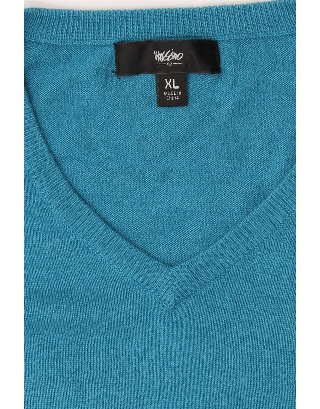 MOSSIMO Womens V-Neck Jumper Sweater UK 18 XL Blue Nylon Vintage Mossimo and Second-Hand Mossimo from Messina Hembry 