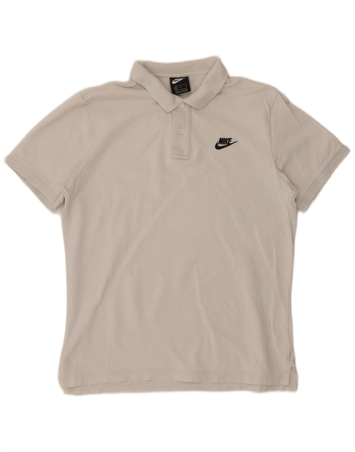 Polo NIKE da uomo in cotone bianco medio