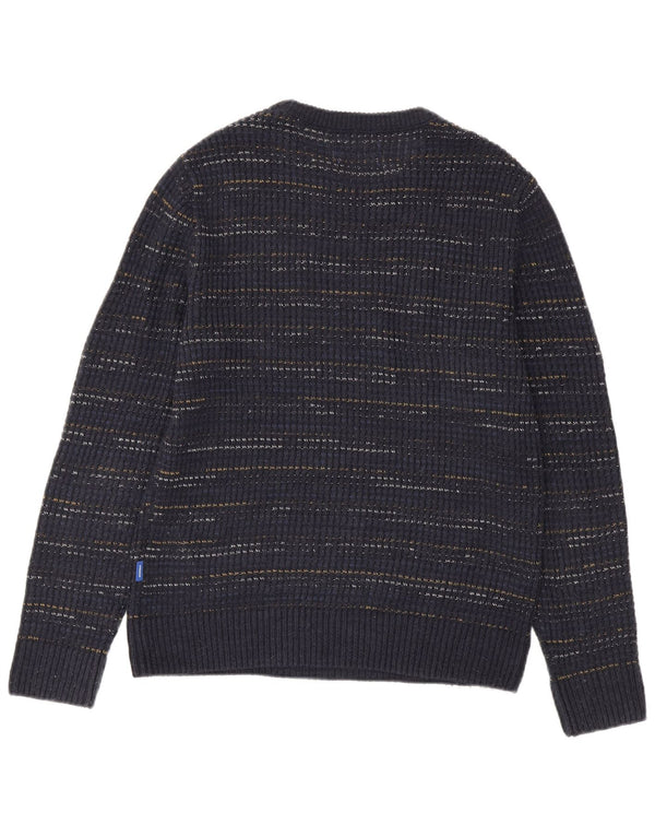 Jack & Jones Maglione da uomo con scollo a barca, gessato medio blu navy