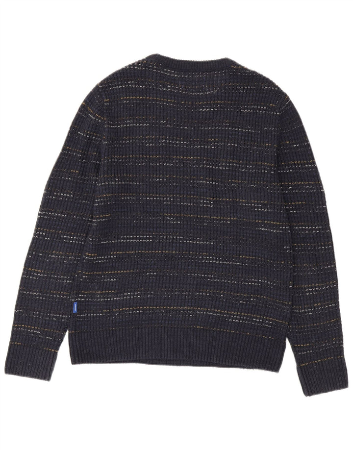 Jack & Jones Maglione da uomo con scollo a barca, gessato medio blu navy