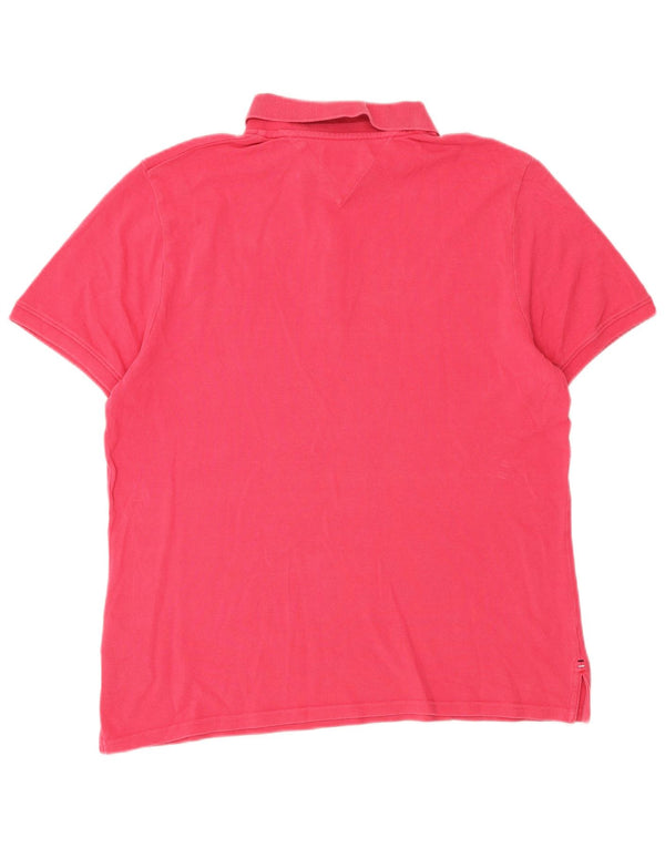 Polo da donna Tommy Hilfiger UK 16 grande cotone rosa