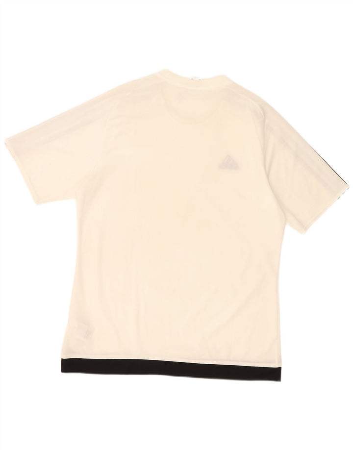 T-shirt Adidas Climalite da uomo, grande, in poliestere bianco