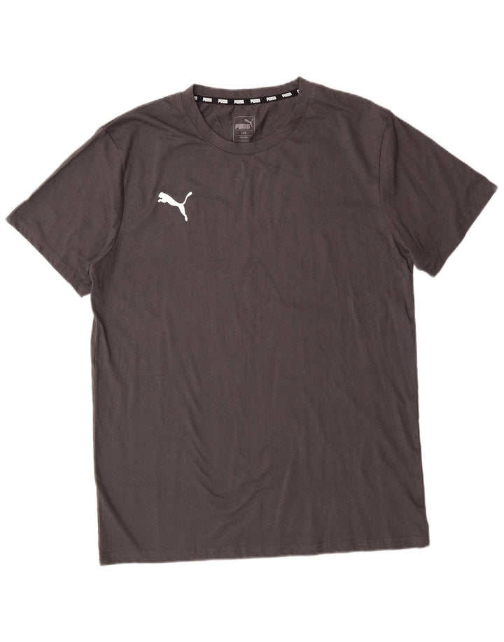 T-shirt da uomo PUMA Top Large in cotone grigio