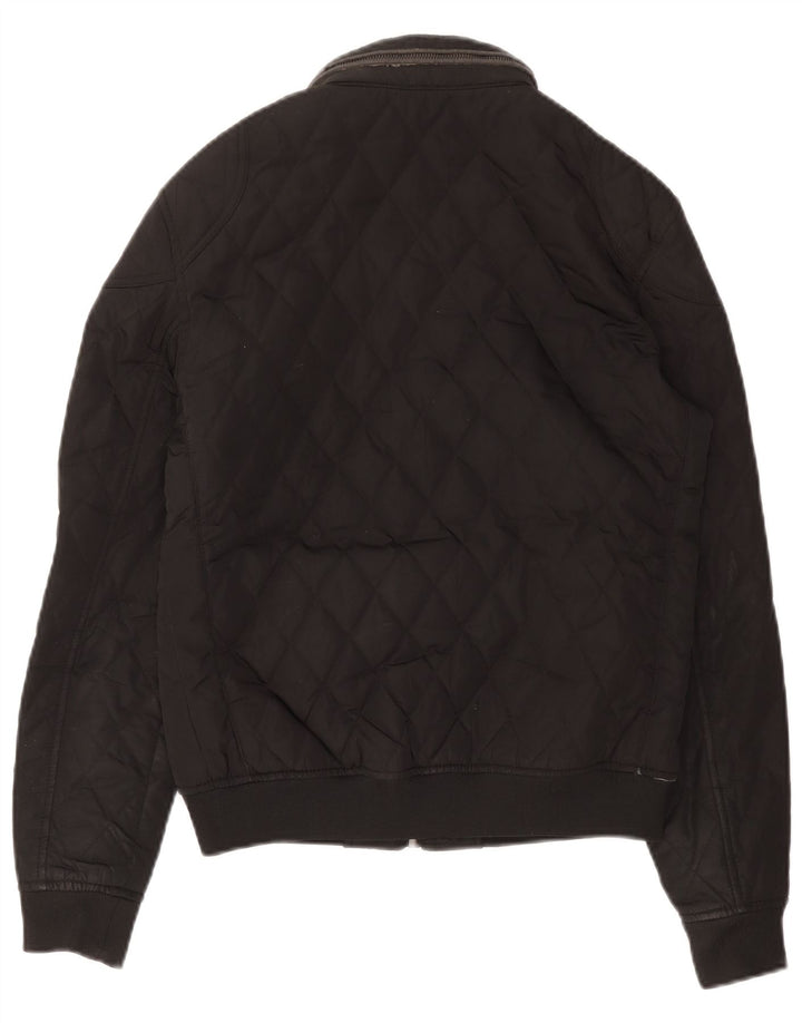 Giacca trapuntata con cappuccio da uomo Zara UK 36 piccola in poliestere nero
