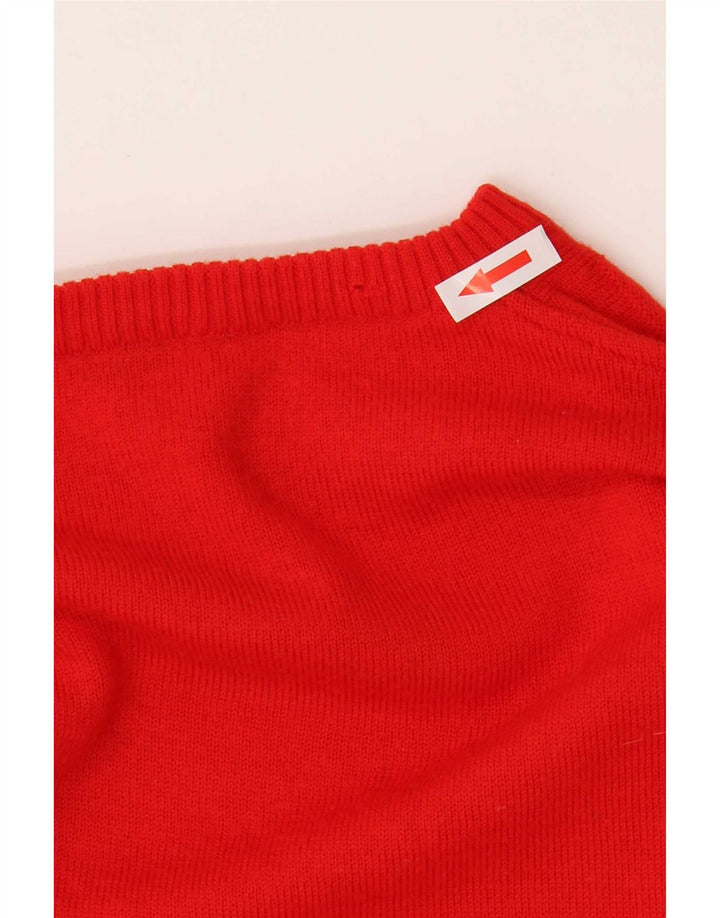Maglione Maglione Girocollo Uomo Gran Sasso Rosso Medio Lana Vergine