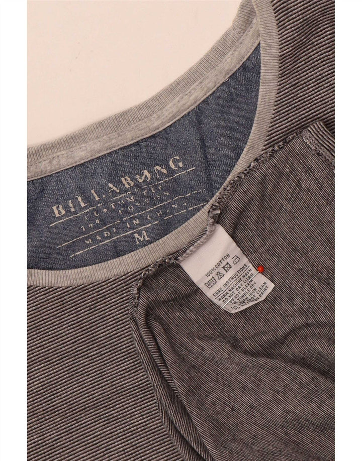 T-shirt da uomo Billabong su misura Top in cotone gessato grigio medio