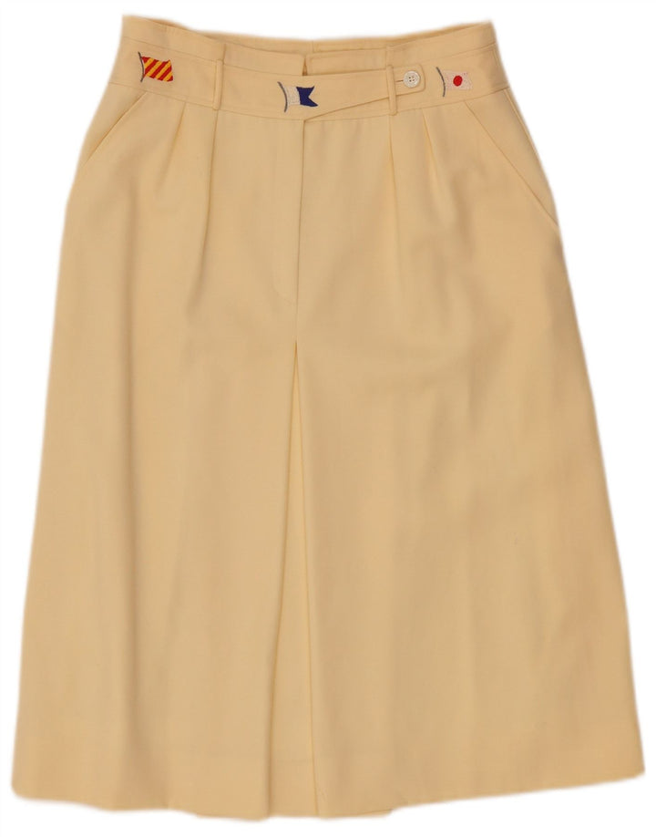 Gonna a trapezio da donna Les Copains W28 lana media bianco sporco