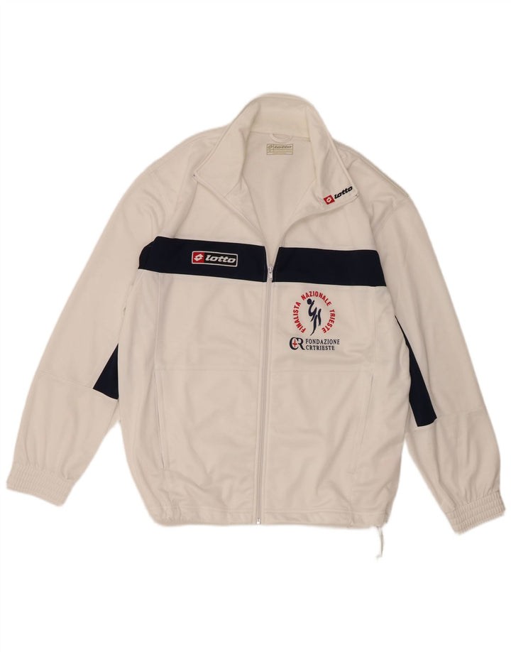 Giacca sportiva da uomo con grafica Lotto XL Poliestere color block bianco