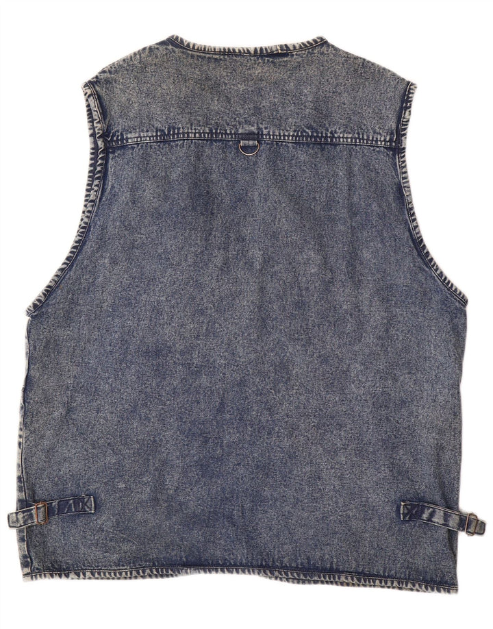 Gilet in denim da uomo VINTAGE UK 50 5XL Blu