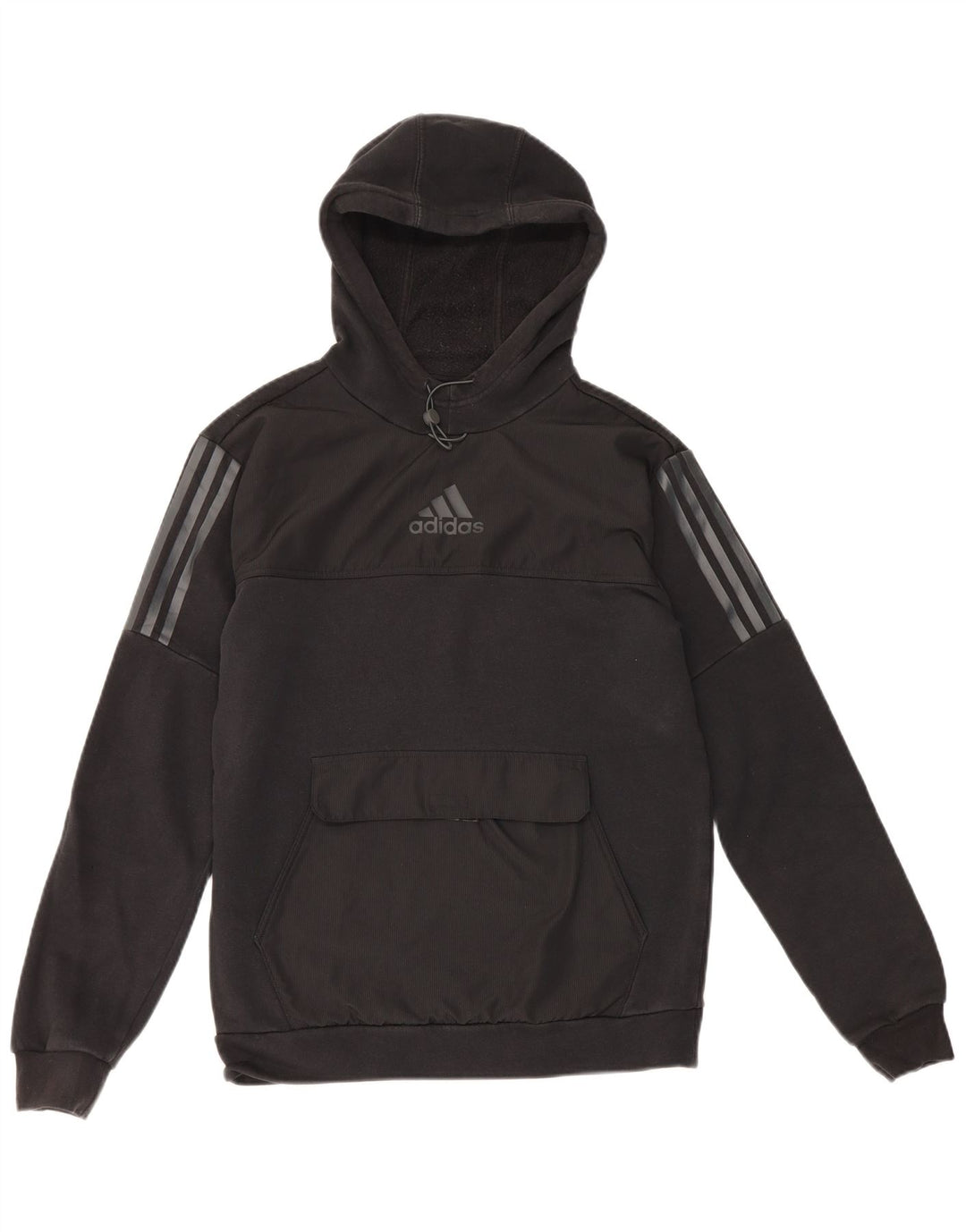 Felpa con cappuccio da uomo Adidas Small in cotone nero