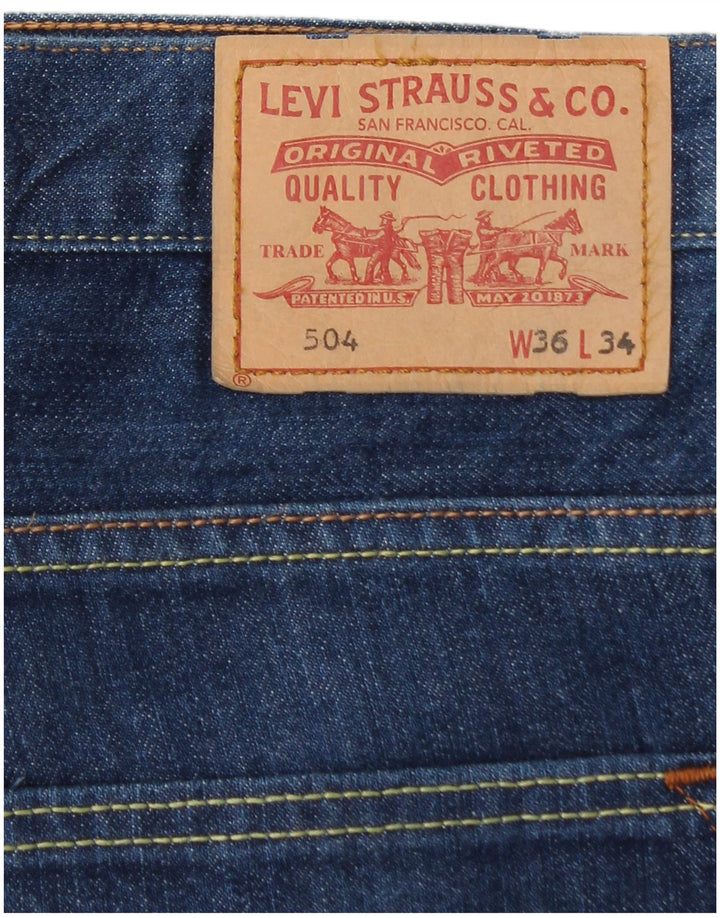 Levi's Uomo 504 Jeans dritti W36 L29 Cotone Blu