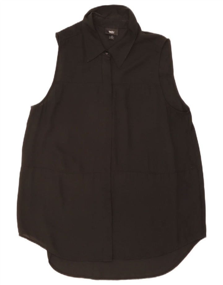 Abito camicia senza maniche da donna Mossimo UK 16 Large Nero Poliestere
