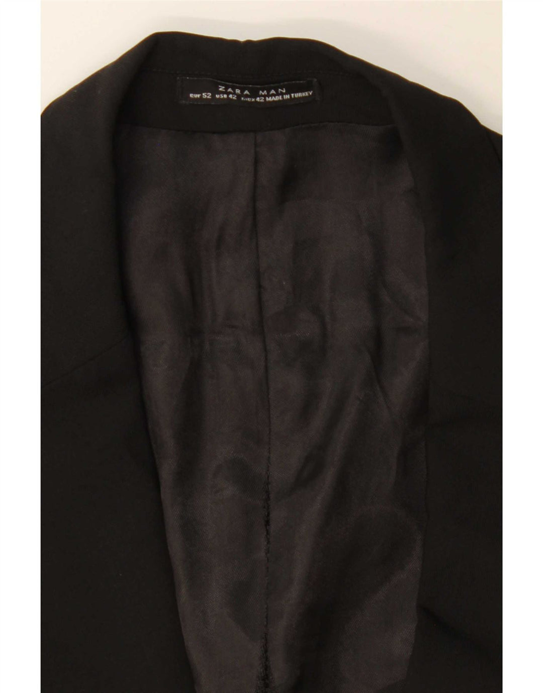 Giacca blazer da uomo a 2 bottoni Zara EU 52 grande classica in lana nera