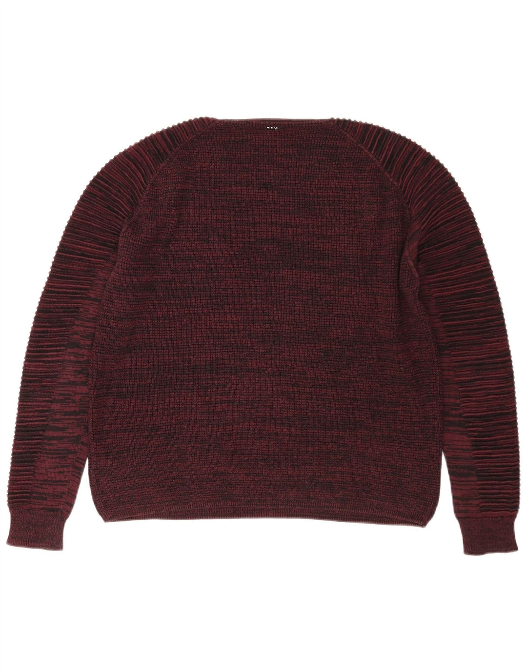 Maglione da uomo girocollo G-Star in cotone gessato marrone medio