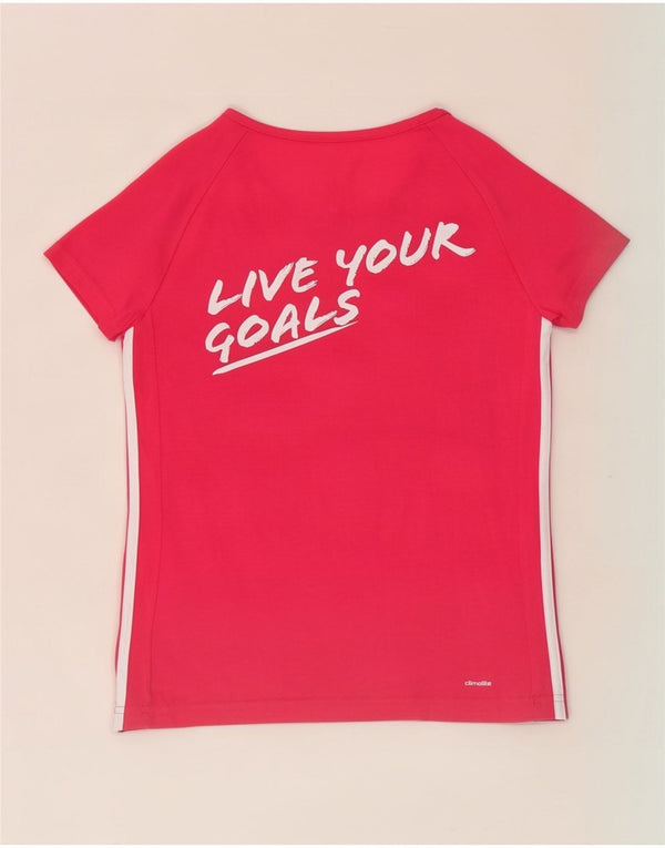 T-shirt grafica Adidas Climalite per ragazze 13-14 anni in cotone rosa