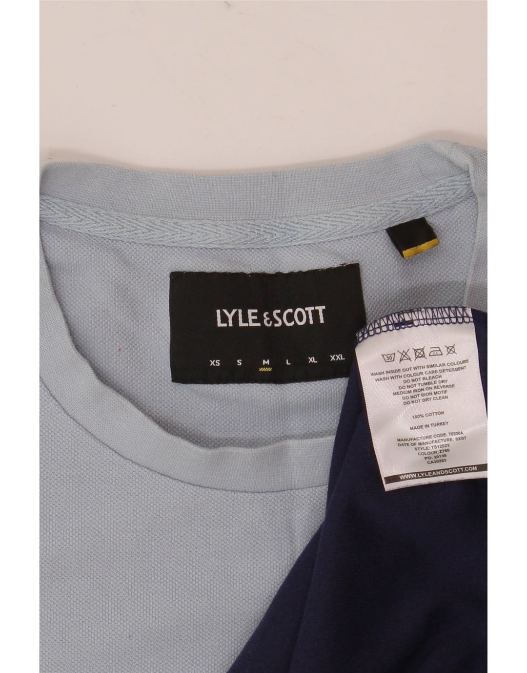 T-shirt da uomo Lyle & Scott Top in cotone color block medio blu navy