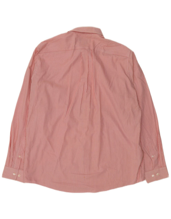 Camicia da uomo dalla vestibilità comoda Eddie Bauer XL in cotone gessato rosa