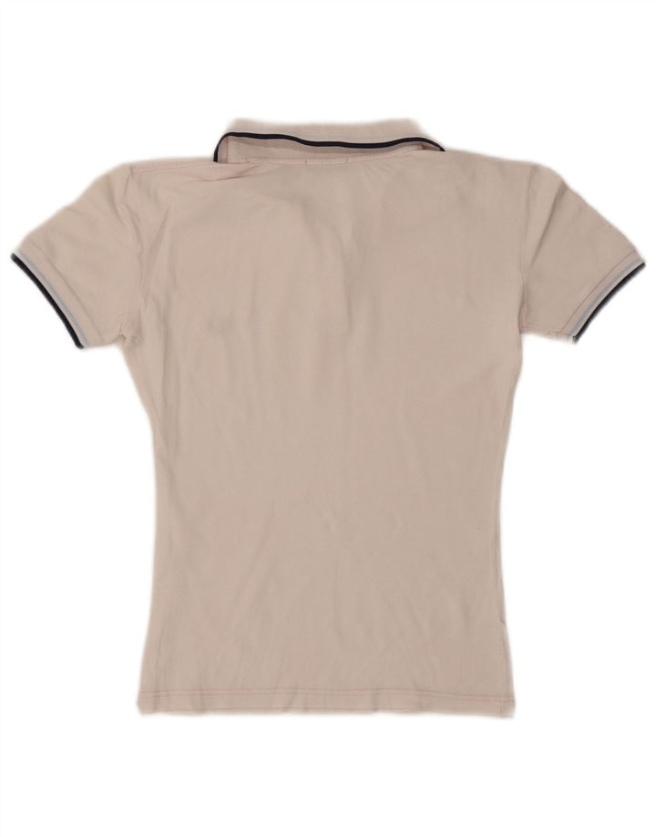Polo da donna Fred Perry UK 14 a righe bianche grandi