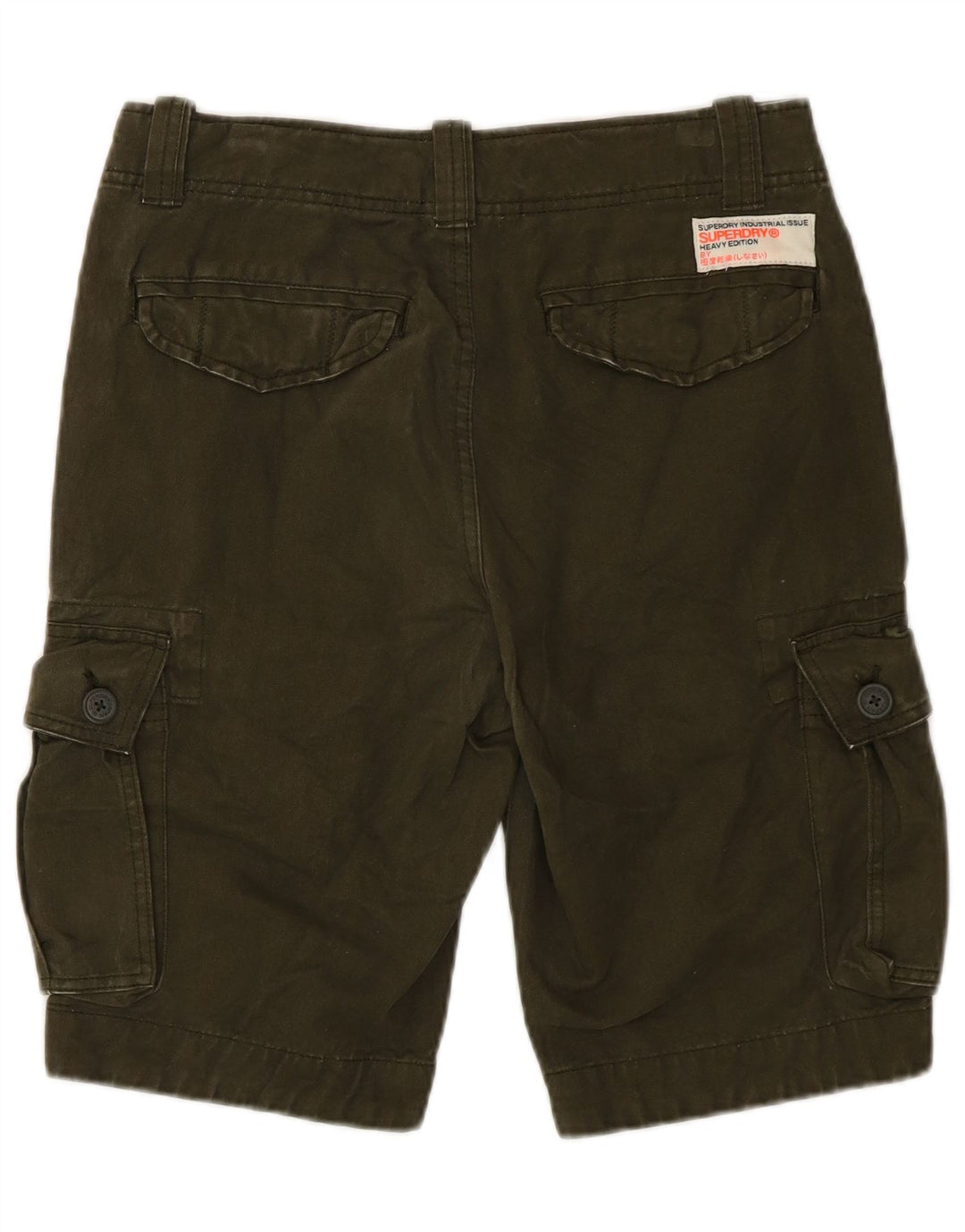 Pantaloncini cargo da uomo Superdry piccoli W29 cotone kaki