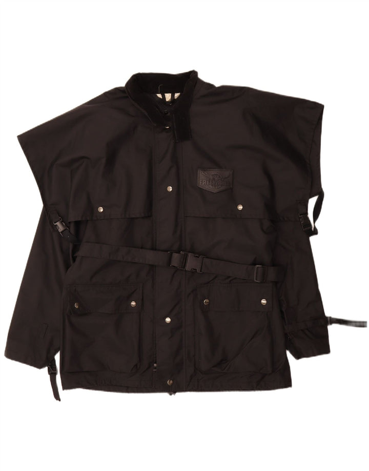 Giacca da moto Racer Utility da uomo a ruota libera UK 38 nylon nero medio