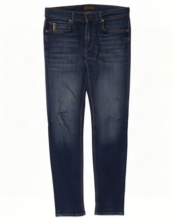 Jeans skinny da uomo Zara EU 42 Large W32 L29 Blu