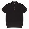Polo Zara da uomo in viscosa nera media