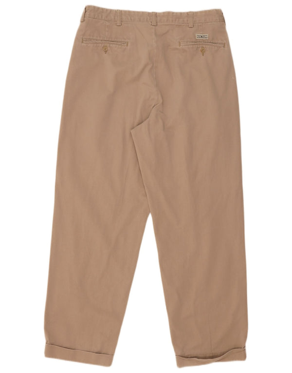 Pantaloni chino con pegging da uomo Polo Ralph Lauren W34 L30 in cotone beige