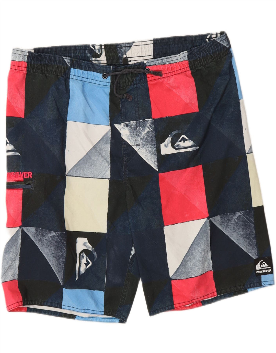 QUIKSILVER Pantaloncini da bagno grafici da uomo medi multicolore geometrici
