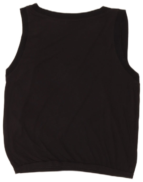 Canotta da donna Benetton UK 16 grande cotone nero