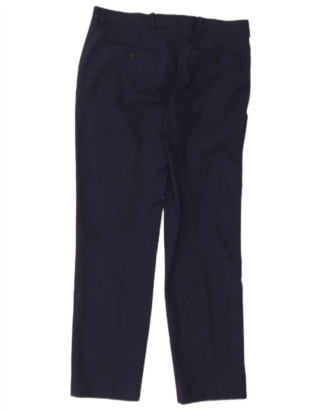 Pantaloni da abito slim da uomo Marks & Spencer W32 L31 Lana blu navy