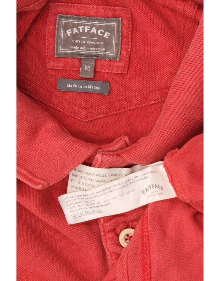 Polo da uomo FAT FACE in cotone rosso medio
