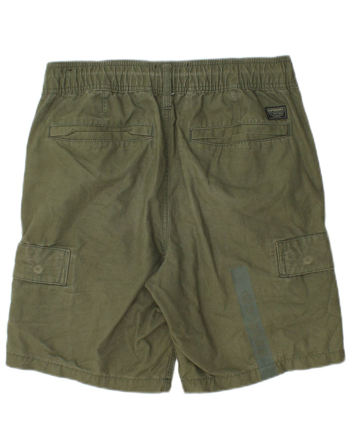 Pantaloncini cargo da uomo Superdry piccoli W30 in cotone verde