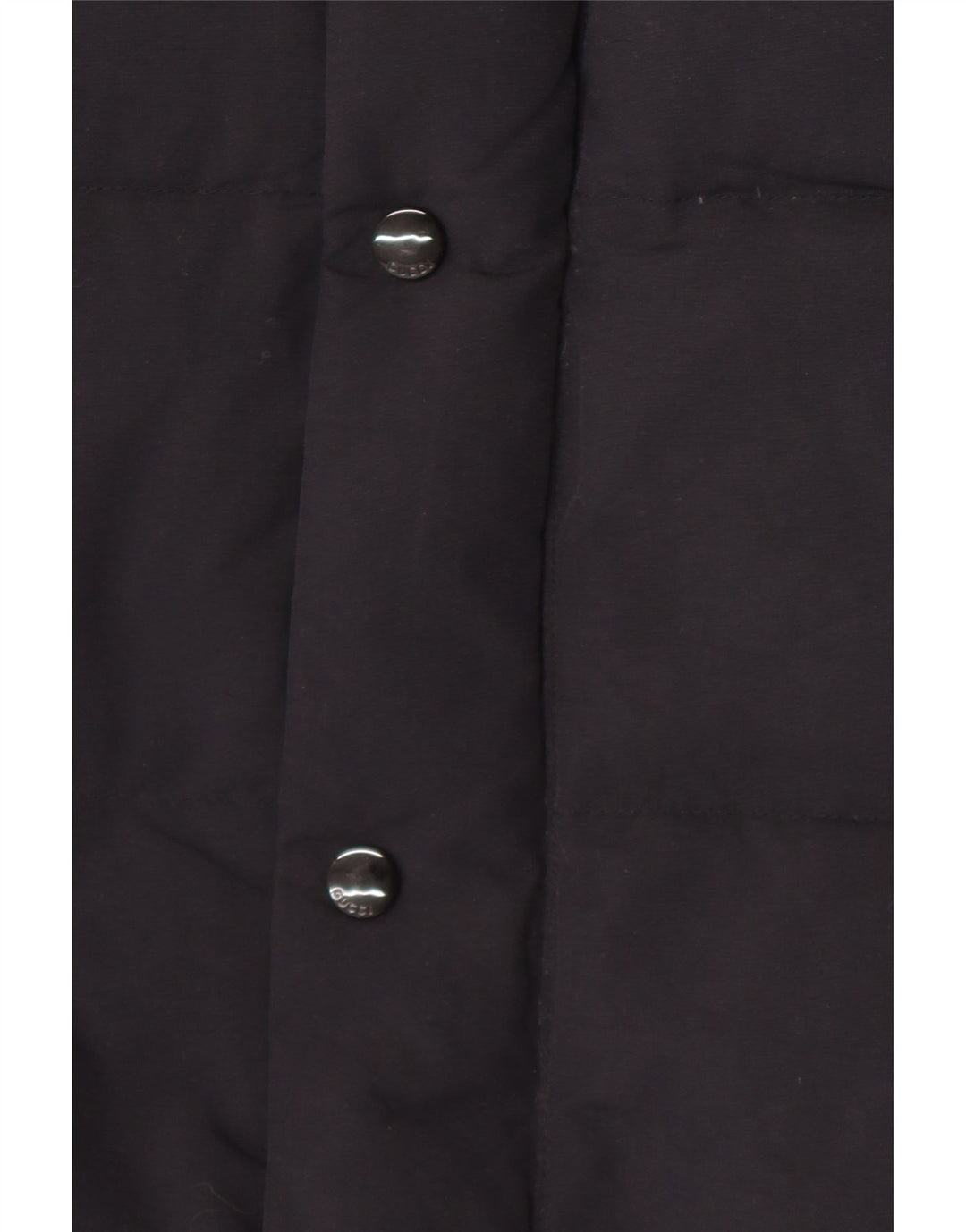 Cappotto imbottito con cappuccio grafico da uomo Gucci IT 46 Large nero in poliammide