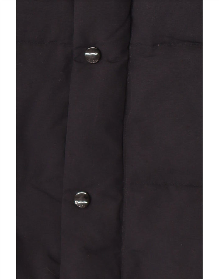 Cappotto imbottito con cappuccio grafico da uomo Gucci IT 46 Large nero in poliammide