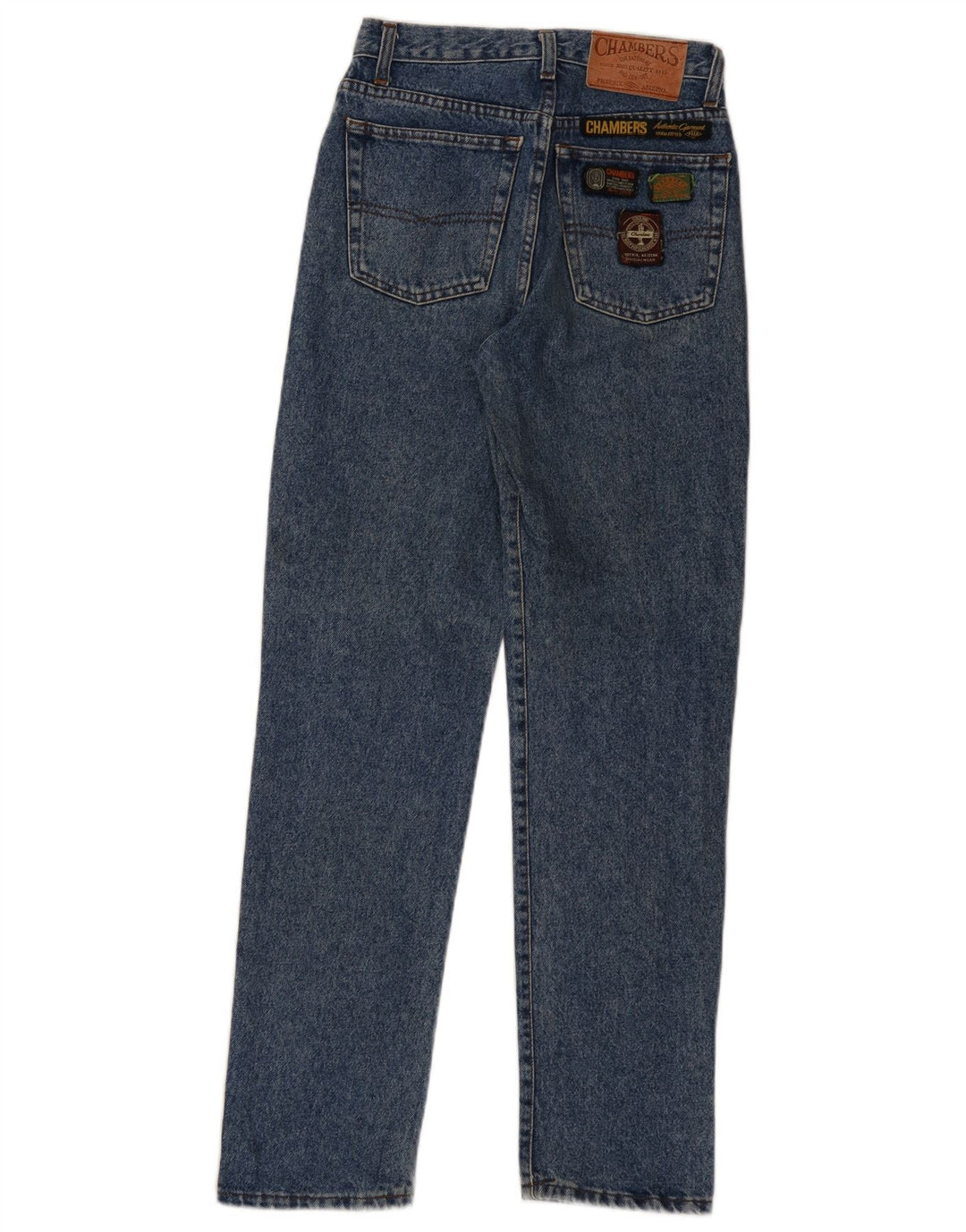 Jeans dritti da uomo Chambers W28 L30 in cotone blu