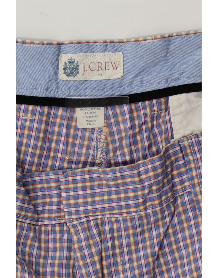 J. CREW Mens Chino Shorts W36 Large Purple Check Cotton Vintage J. Crew and Second-Hand J. Crew from Messina Hembry 