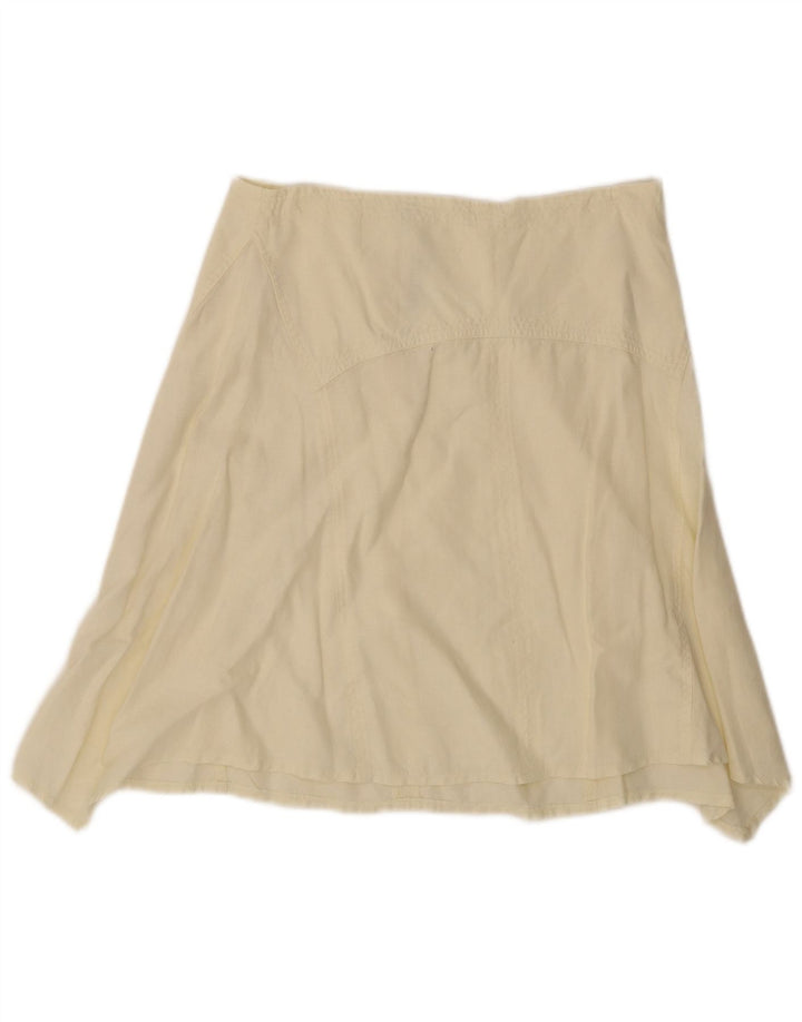 Mini gonna asimmetrica da donna Sisley W30 giallo medio