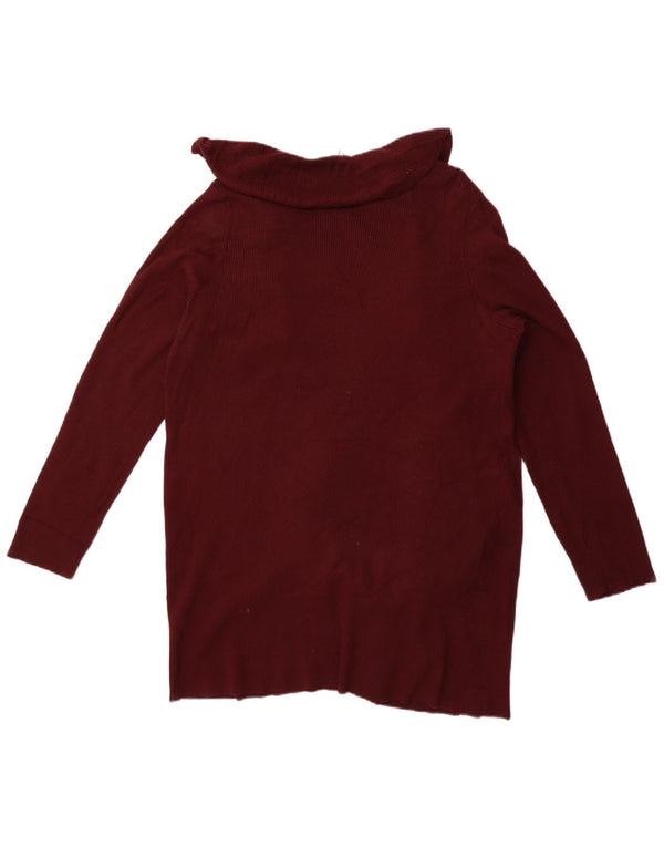 Maglione cardigan aperto lungo da donna Ralph Lauren UK 18 XL cotone marrone