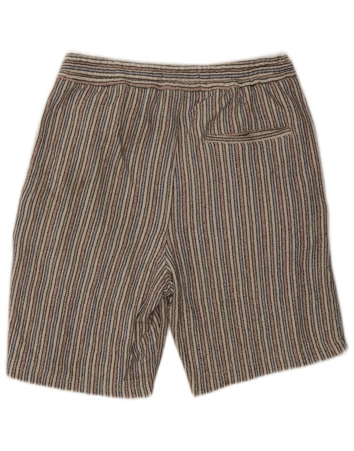 Pantaloncini chino da donna Zara piccoli W30 in cotone a righe multicolori