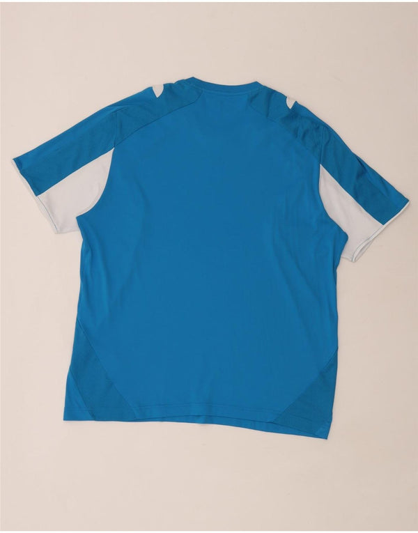 T-shirt da uomo Lotto Top 2XL Poliestere color block blu