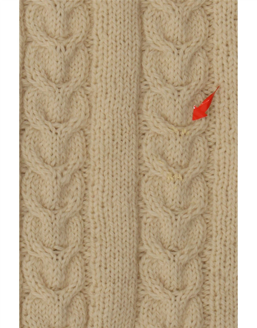 Maglione maglione collo alto da donna VINTAGE UK 14 grande bianco sporco