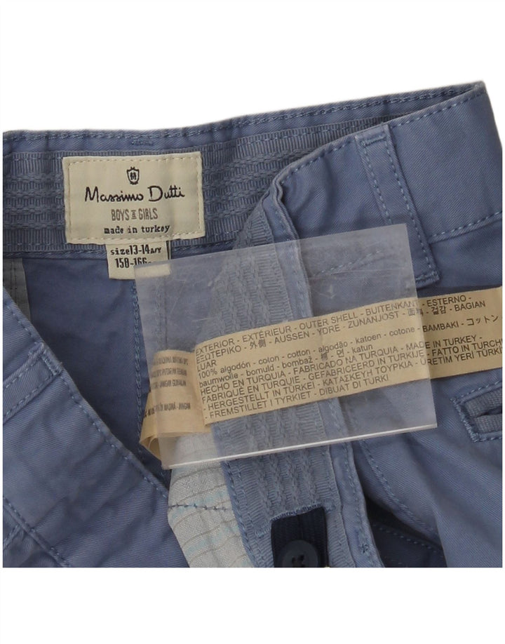 MASSIMO DUTTI Pantaloncini chino da ragazzo 13-14 anni W28 Blu Cotone