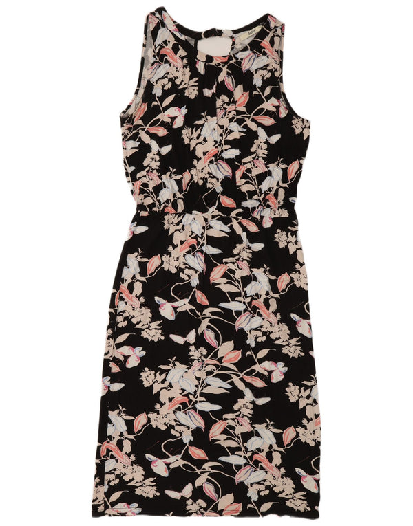 Abito tubino senza maniche da donna Oasis UK 12 Viscosa floreale nera media