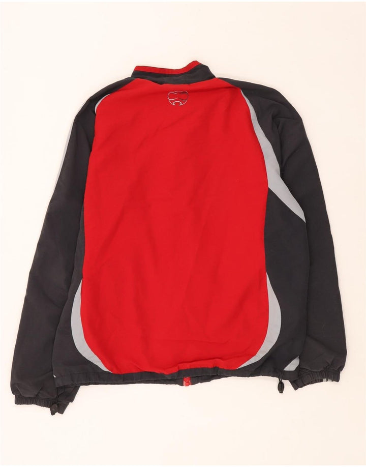 Giacca da tuta da uomo ADIDAS UK 40/42 Poliestere color block rosso medio