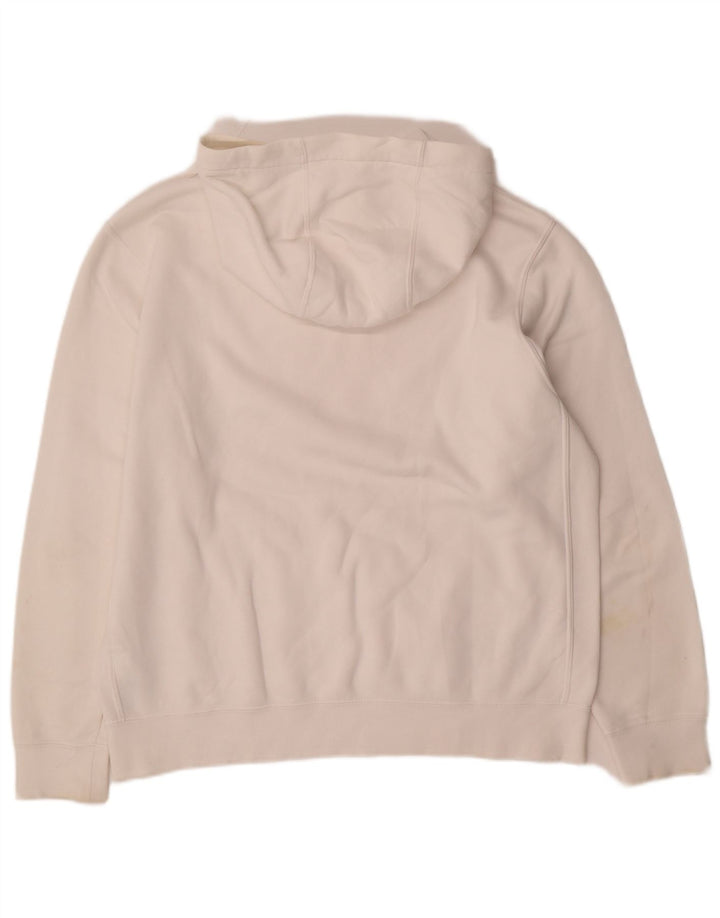 Felpa con cappuccio grafica Nike da uomo in cotone bianco medio