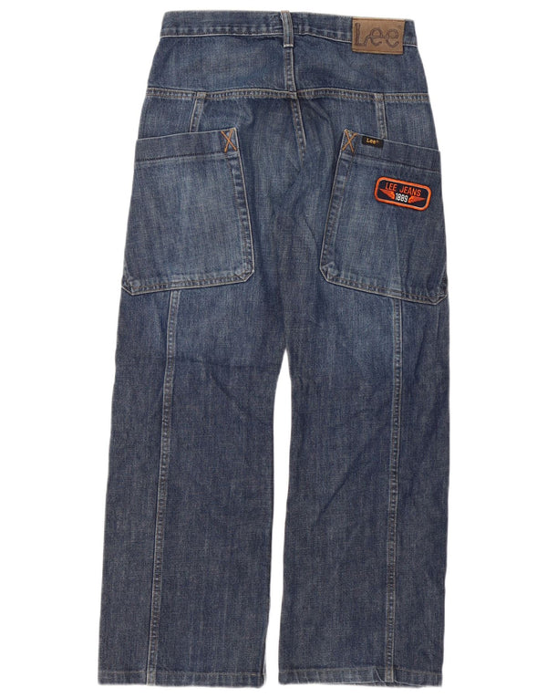 Jeans Lee Boys Spencer a gamba larga 11-12 anni W28 L27 cotone blu navy
