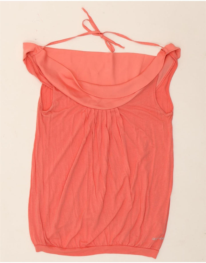Top da donna senza maniche con spalle scoperte Gaudi UK 8 piccolo in viscosa rosa