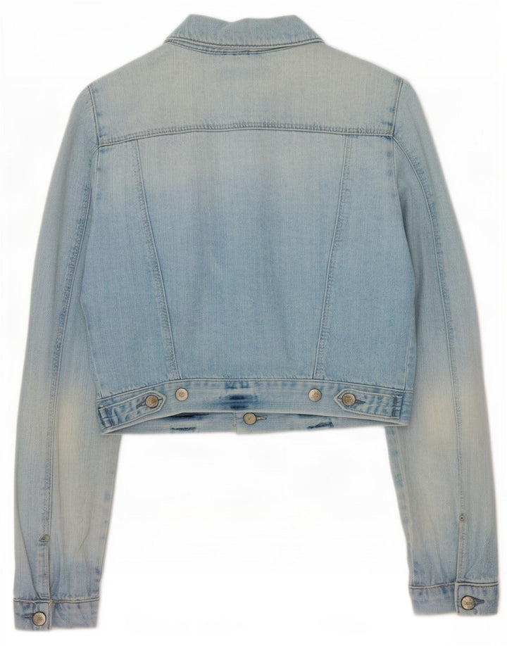 Giacca in denim corto da donna Moto UK 12 Cotone blu medio