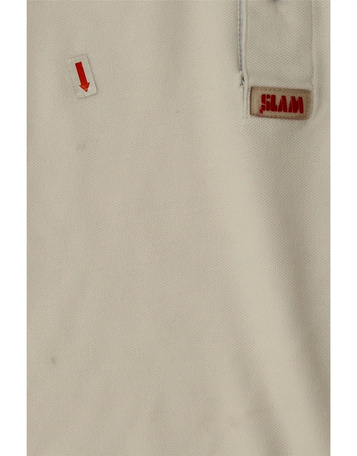 Polo Uomo Slam Large in Cotone Bianco